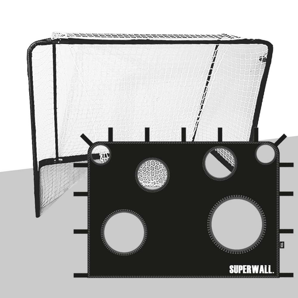 Unihockey Tor Originalgrösse mit Torwand