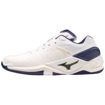 Mizuno Wave Stealth Neo white/blue ribbon/mp gold