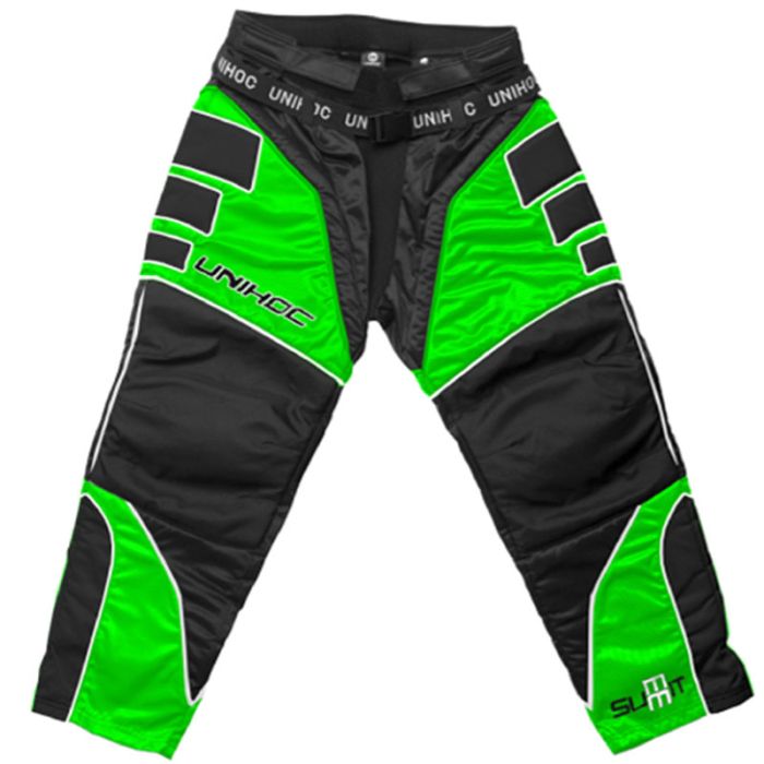 Unihoc Summit Goaliehose Junior neon grün vorne