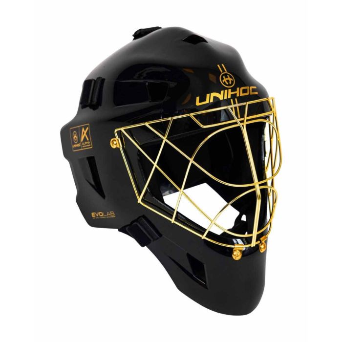 Goaliemaske Unihoc Alpha Prime Evolab schwarz/gold