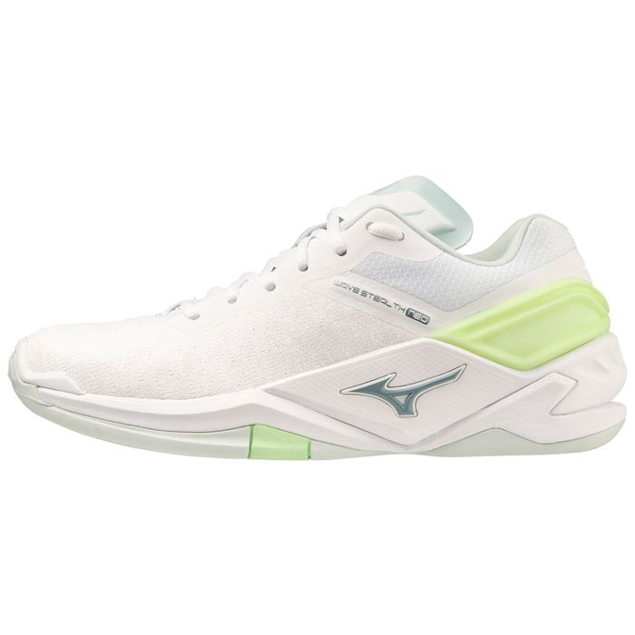 Mizuno Wave Stealth Neo Women white/glacial ridge/patina green