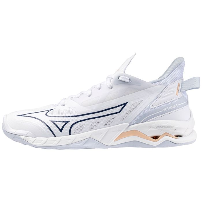 Mizuno-Mirage-5-White-NavyPeony-PeachParfait-Damen-Hallenschuh