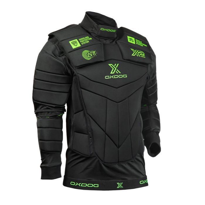 Oxdog X2 GOALIE PROTECTION SHIRT Black/green Oxdog X2 GOALIE PROTECTION SHIRT Black/green