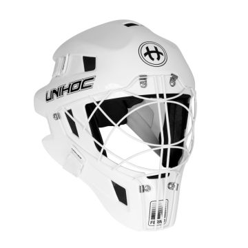 Unihoc Goalie Maske Unihoc INFERNO 66 weiss (cat-eye cage)