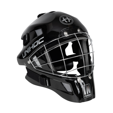 Unihoc Goaliemaske INFERNO 44 schwarz/silber
