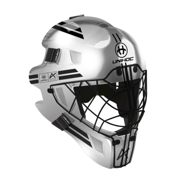 Unihoc Goaliemaske ALPHA 66-silber-Onesize