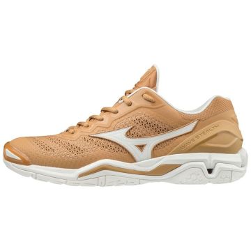 Mizuno Wave Stealth V -braun/weiss-42.5