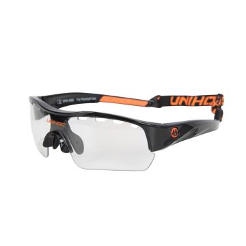 Unihoc Schutzbrille Victory schwarz/neon orange Junior