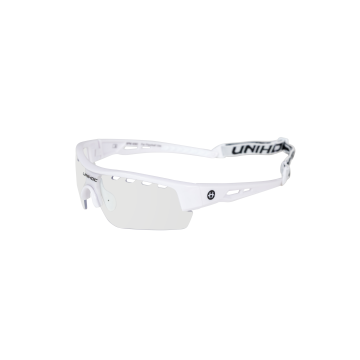 Unihoc - Brille VICTORY weiss/schwarz senior (hard case)
