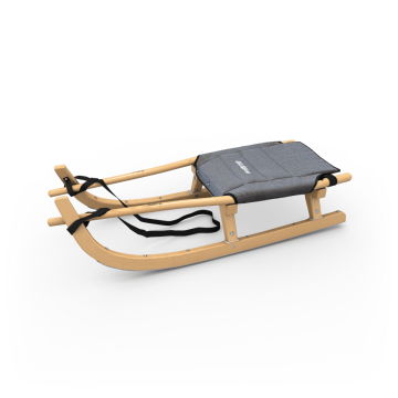 Tourenrodel Einsitzer mit Polstersitz (für 1 Person) grau