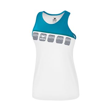 erima 5-c tank top function white oriental blue colonial blue