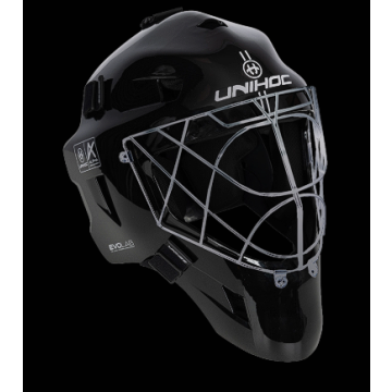 Unihoc Goalie Maske Alpha Prime Evolab Schwarz/Silber