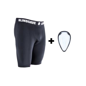 Blindsave Compression Shorts + Tiefschutz-schwarz-L