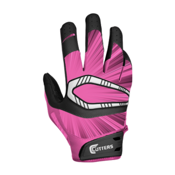 Cutters Rev Pro Receiver Gloves-pink/schwarz-M
