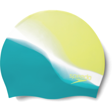 Speedo Multi Colour Silicone Cap Juni spritz/white/aqua