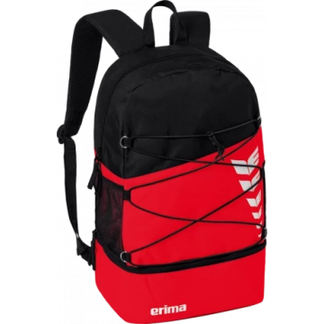 Erima Six Wings Multi-Functional Backpack -schwarz/rot