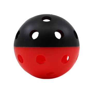 SuperEQ Unihockeyball-rot/schwarz-Onesize