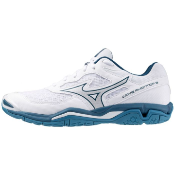 Mizuno WAVE PHANTOM 3 Hallenschuh White/Sailor Blue-40.5