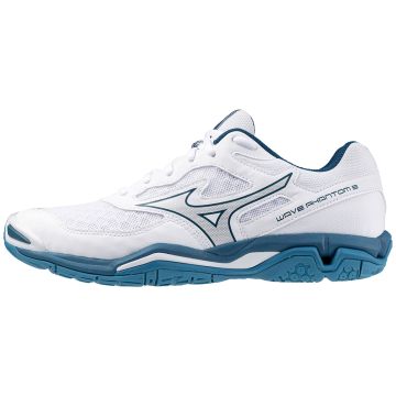 Mizuno WAVE PHANTOM 3 Hallenschuh White/Sailor Blue
